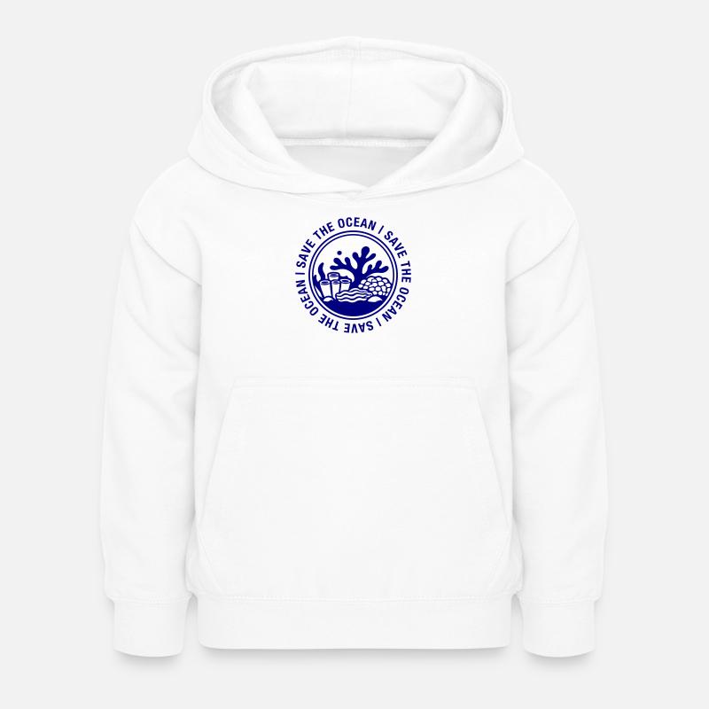 Sauver l’océan - Sweat à capuche Enfant - blanc