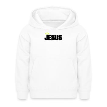 Mon Dieu - Sweat à capuche Enfant - blanc - Devant - AI Model Kid Female (0cm)