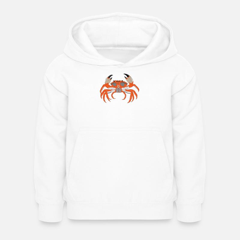 Empreinte de crabe - Sweat à capuche Enfant - blanc