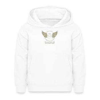 Pug Dog Nuage Ailes d’Ange Adieu Deuil - Sweat à capuche Enfant - blanc - Devant - AI Model Kid Female (0cm)