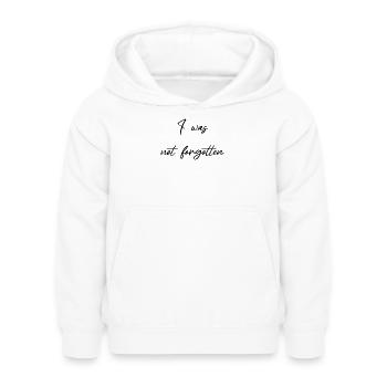 Ich wurde nicht vergessen  Ermutigung - Not forgot - Kinder Hoodie - Weiß - Vorne - AI Model Kid Female (0cm)