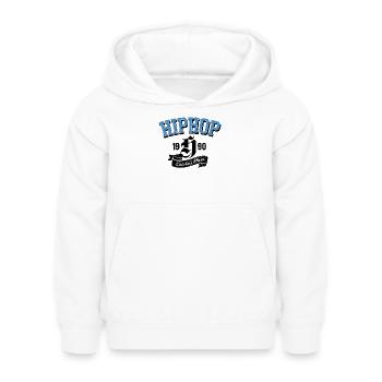 Oldschool HipHop Arch-Logo - Kinder Hoodie - Weiß - Vorne - AI Model Kid Female (0cm)