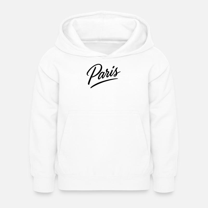 Paris Script Lettering - Kids Hoodie - white