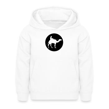 Promenade à chameaux - Sweat à capuche Enfant - blanc - Devant - AI Model Kid Female (0cm)