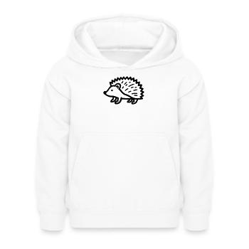 hedgehog - Kids Hoodie - white - Front - AI Model Kid Female (0cm)