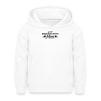 Mère griffon fière, griffon nain belge - Sweat à capuche Enfant - blanc - Devant - AI Model Kid Female (0cm)