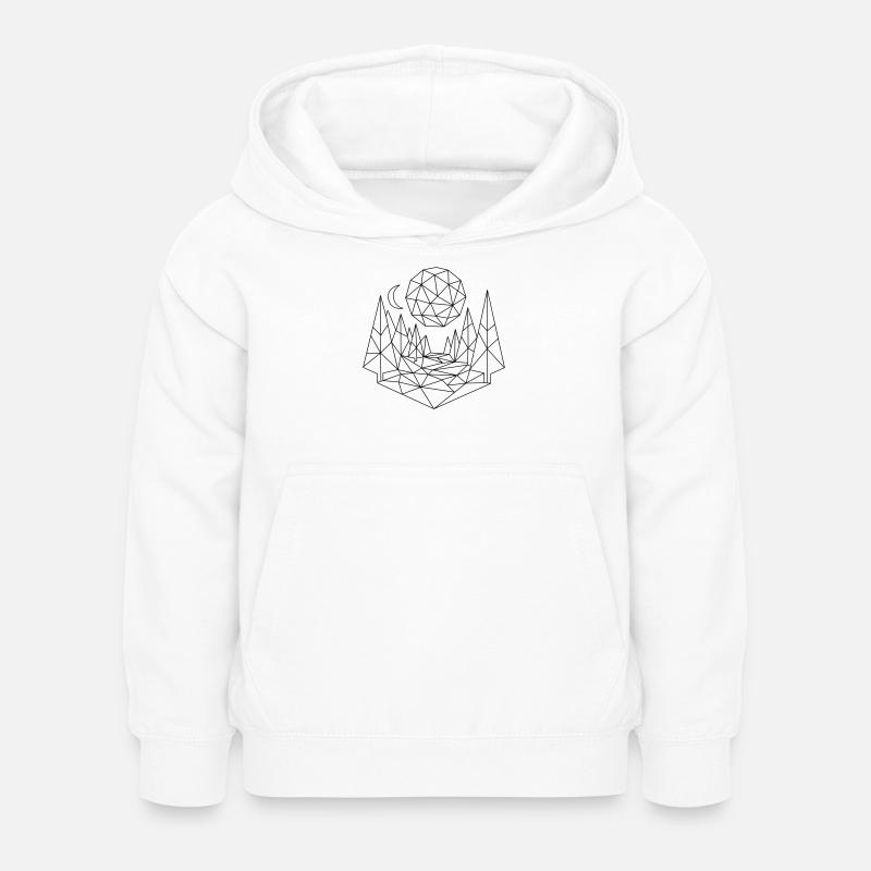 Polygone du paysage - Sweat à capuche Enfant - blanc