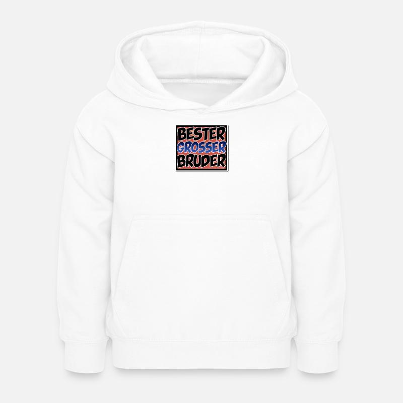 Bester großer Bruder - Comic Stil - Kinder Hoodie - Weiß