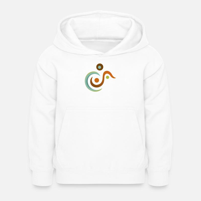 Yoga design_11 - Sweat à capuche Enfant - blanc