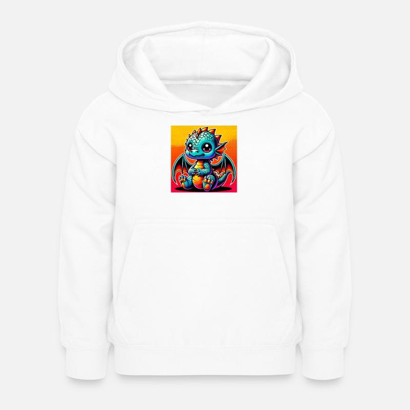dragon - Sweat à capuche Enfant - blanc