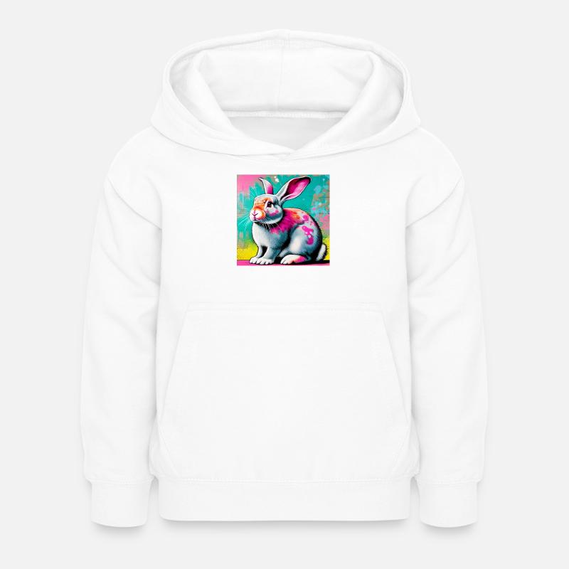 lapin - Sweat à capuche Enfant - blanc