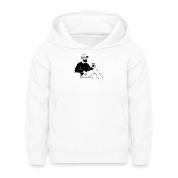 hipster - Kids Hoodie - white - Front - AI Model Kid Female (0cm)
