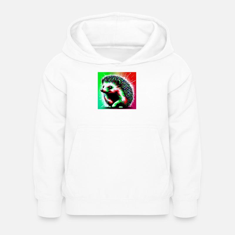 hérisson - Sweat à capuche Enfant - blanc