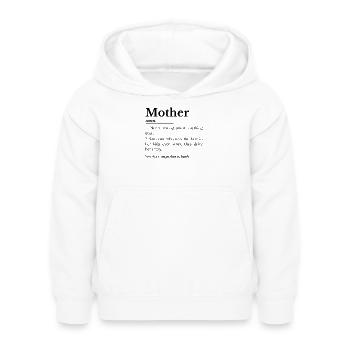 Définition de la mère - Sweat à capuche Enfant - blanc - Devant - AI Model Kid Female (0cm)