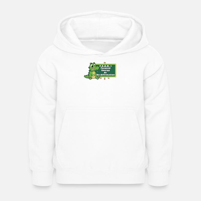 Crock : PEUR = Énergie Concentrée à la Réaffirmation - Sweat à capuche Enfant - blanc
