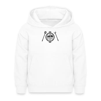 Steak grillé - Sweat à capuche Enfant - blanc - Devant - AI Model Kid Female (0cm)