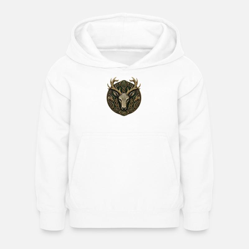 Cernunnos - Le Dieu Cornu de la Forêt - Sweat à capuche Enfant - blanc