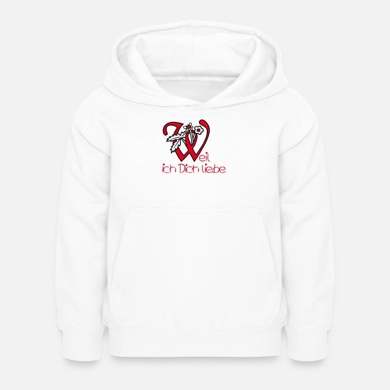 Parce que je t’aime - Sweat à capuche Enfant - blanc