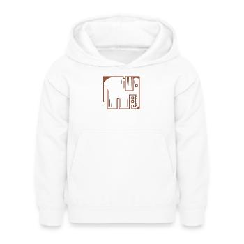Elefant - Kinder Hoodie - Weiß - Vorne - AI Model Kid Female (0cm)