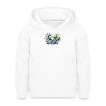 Maritime pipe in a splash of colour - Kids Hoodie - white - Front - AI Model Kid Female (0cm)