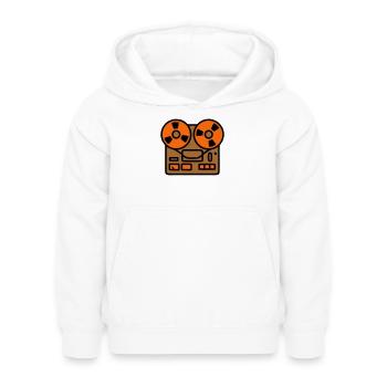 Tonbandgerät Audio Podcast Studio - Kinder Hoodie - Weiß - Vorne - AI Model Kid Female (0cm)