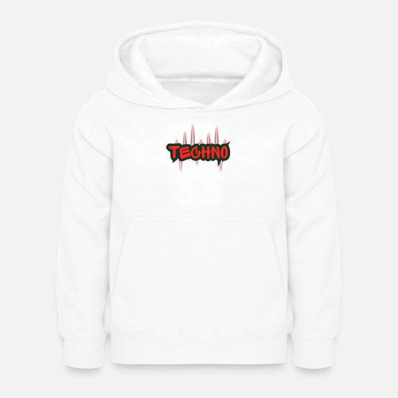 Techno - Sweat à capuche Enfant - blanc