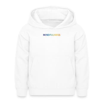 Mindfulness - Kids Hoodie - white - Front - AI Model Kid Female (0cm)
