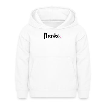 Danke Herz Geschenk Dankeschön - Kinder Hoodie - Weiß - Vorne - AI Model Kid Female (0cm)