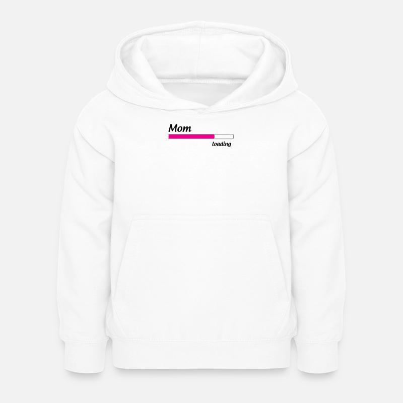 Mama lädt... Bitte warten - Werdende Mutter - Kinder Hoodie - Weiß