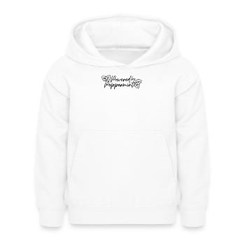 Propulsé par la menthe poivrée - Sweat à capuche Enfant - blanc - Devant - AI Model Kid Female (0cm)
