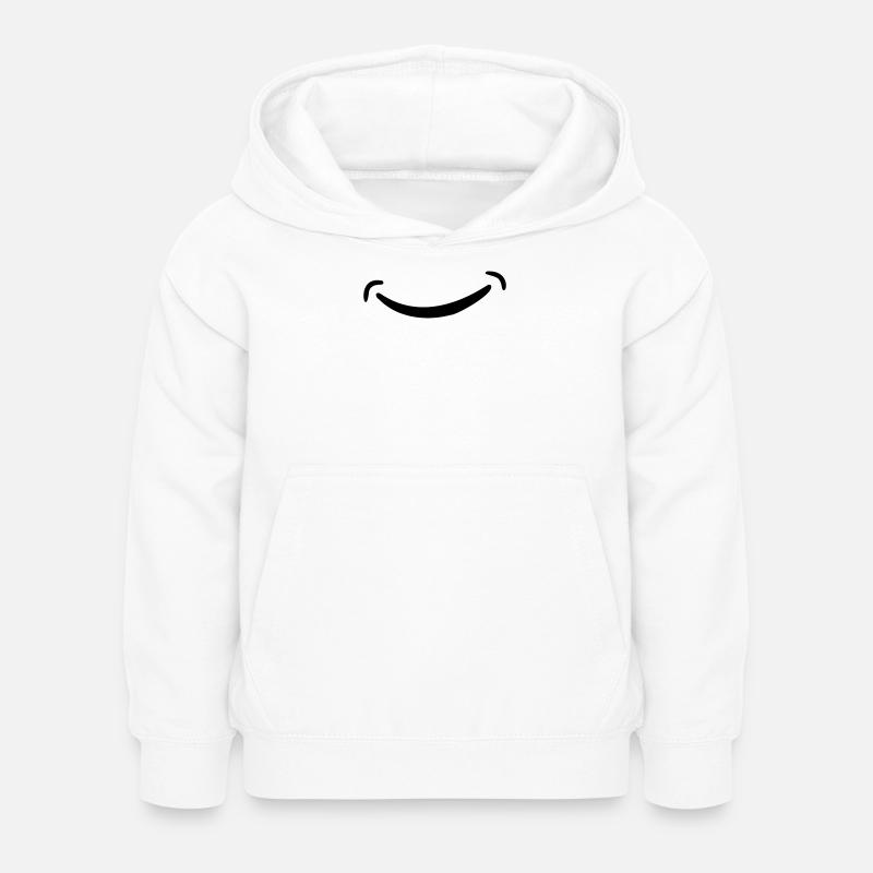 sourire - Sweat à capuche Enfant - blanc