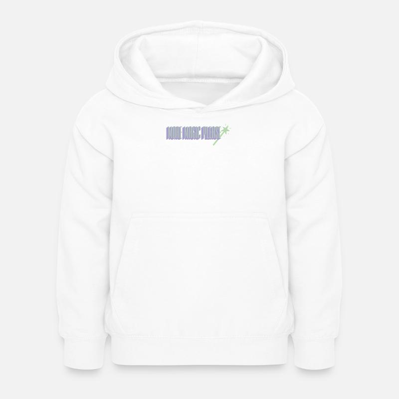 More Magic Please Wand Art - Kinder Hoodie - Weiß