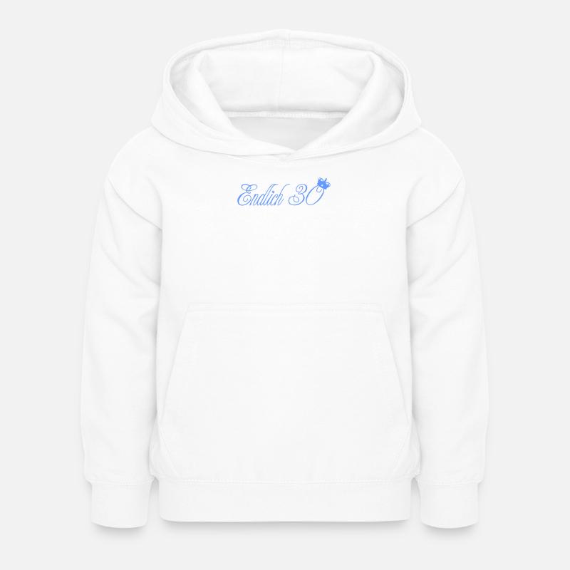 endlich_30 - Sweat à capuche Enfant - blanc