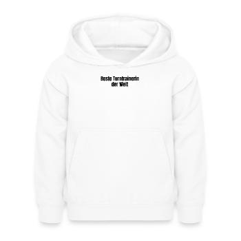 Beste Turntrainerin der Welt Turnen Geschenk - Kinder Hoodie - Weiß - Vorne - AI Model Kid Female (0cm)