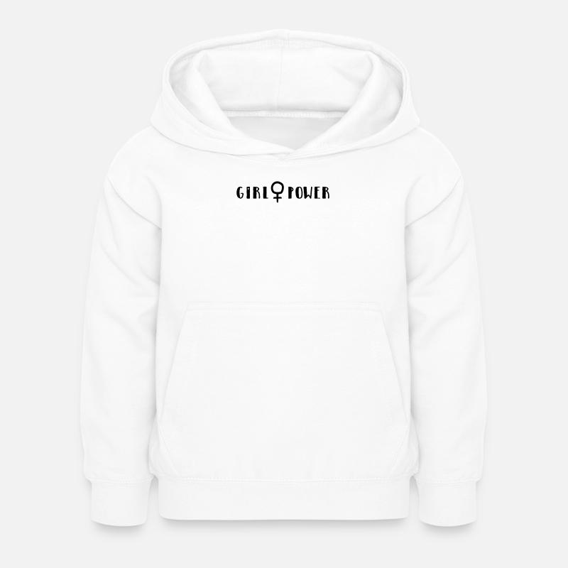Le pouvoir des filles - Sweat à capuche Enfant - blanc