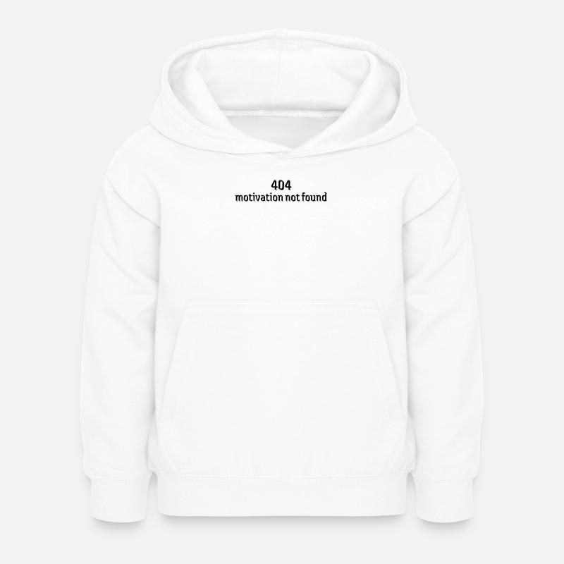 404 motivation not found depressionen schwach - Kinder Hoodie - Weiß