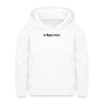 VibeCoder Glitch Neon - Kids Hoodie - white - Front - AI Model Kid Female (0cm)