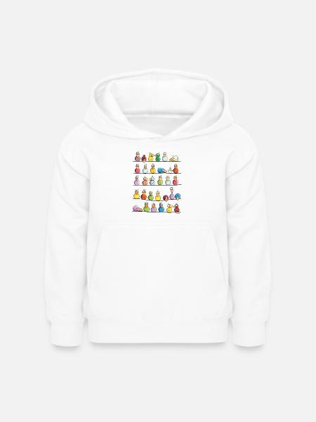 Vogel Farm - Kinder Hoodie - Weiß