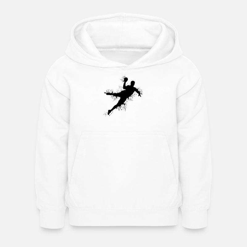 Joueur de handball Explosion de handball Lancer d’équipe Lanceur - Sweat à capuche Enfant - blanc