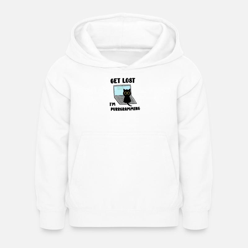 Perds-toi je ronronne - Sweat à capuche Enfant - blanc