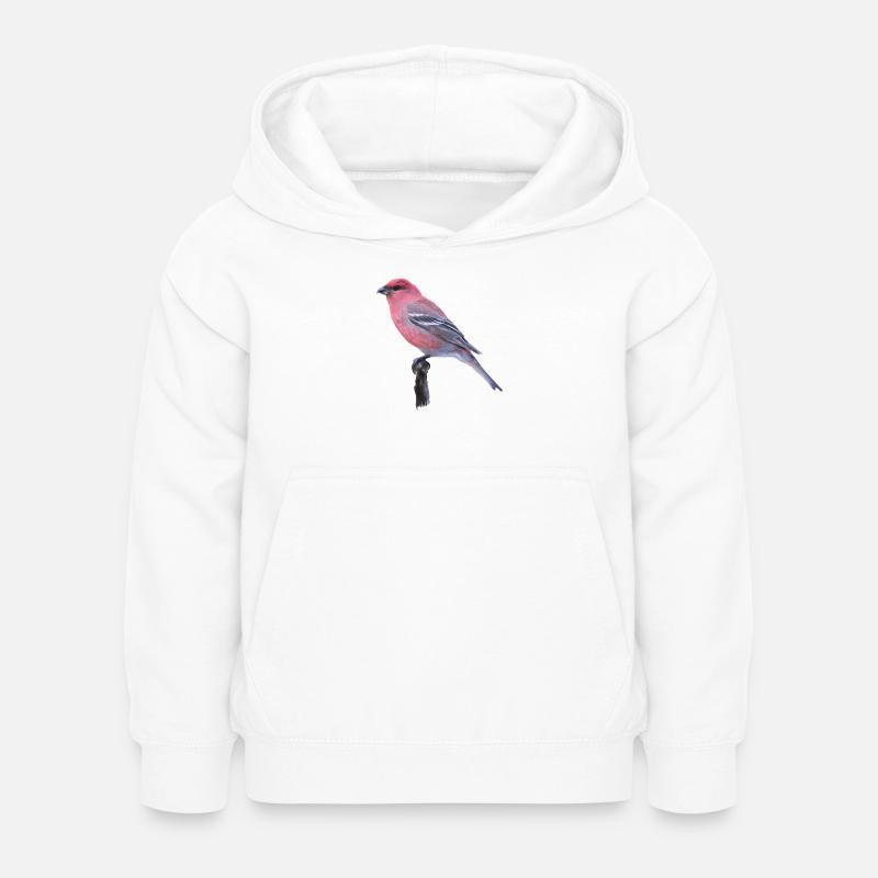 Cardinal aquarelle sur branche - Sweat à capuche Enfant - blanc