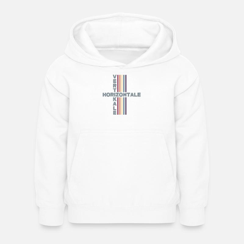Horizontal Vertical Retro Vintage - Sweat à capuche Enfant - blanc