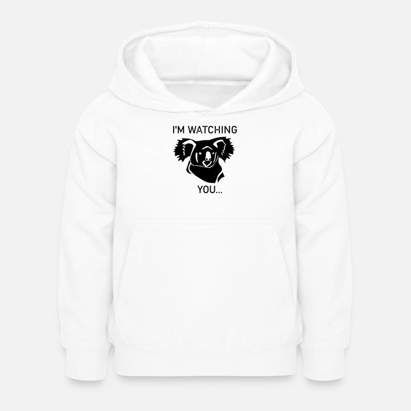 Koala vous regarde - Sweat à capuche Enfant - blanc