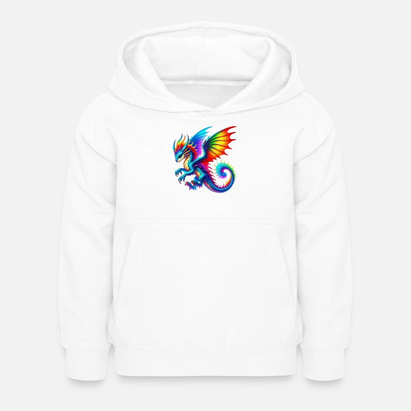 Drache - Kinder Hoodie - Weiß