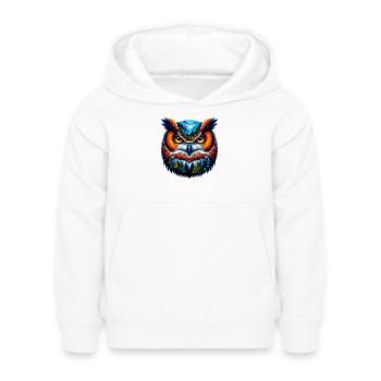 Eule - Kinder Hoodie - Weiß - Vorne - AI Model Kid Female (0cm)