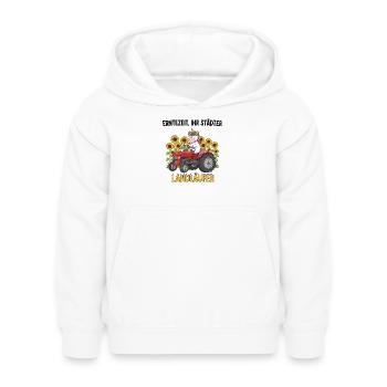 Erntezeit Landläufer - Kinder Hoodie - Weiß - Vorne - AI Model Kid Female (0cm)