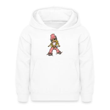 Hip hop fille en rose - Sweat à capuche Enfant - blanc - Devant - AI Model Kid Female (0cm)