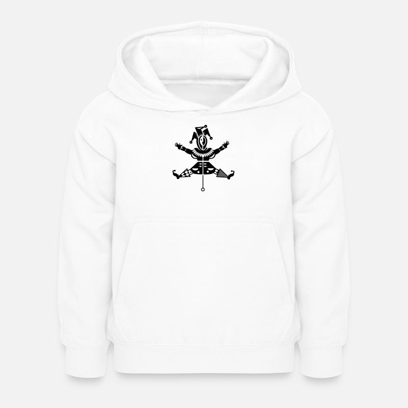 Jumping jack with jester hat - Kids Hoodie - white