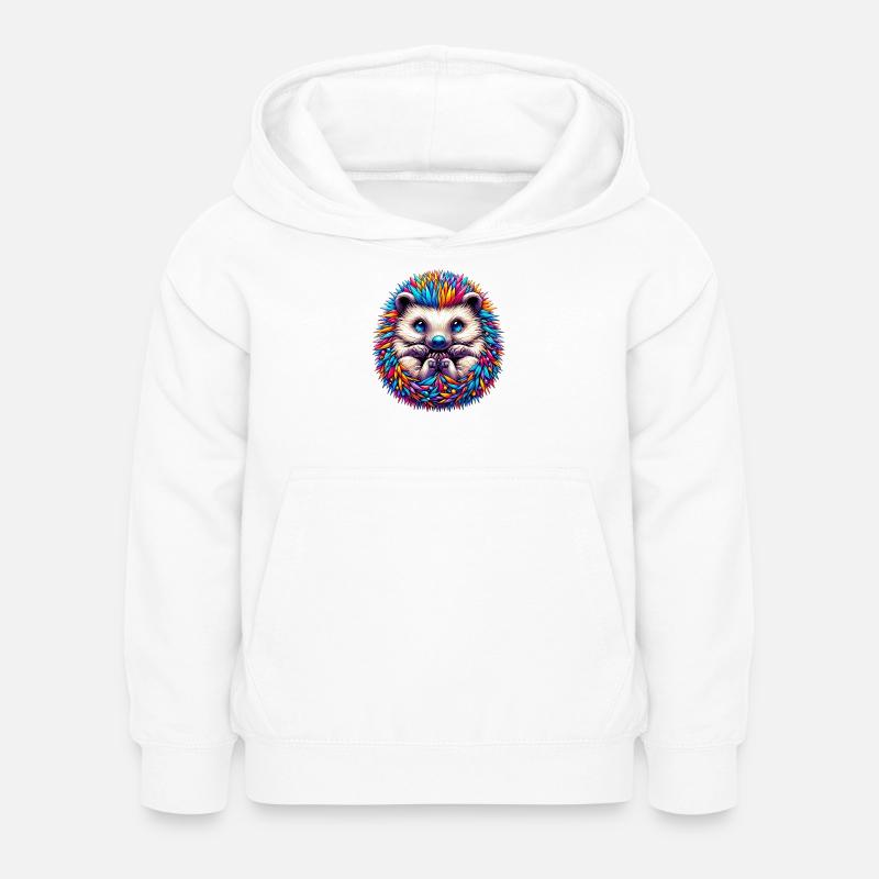 Hérisson - Sweat à capuche Enfant - blanc