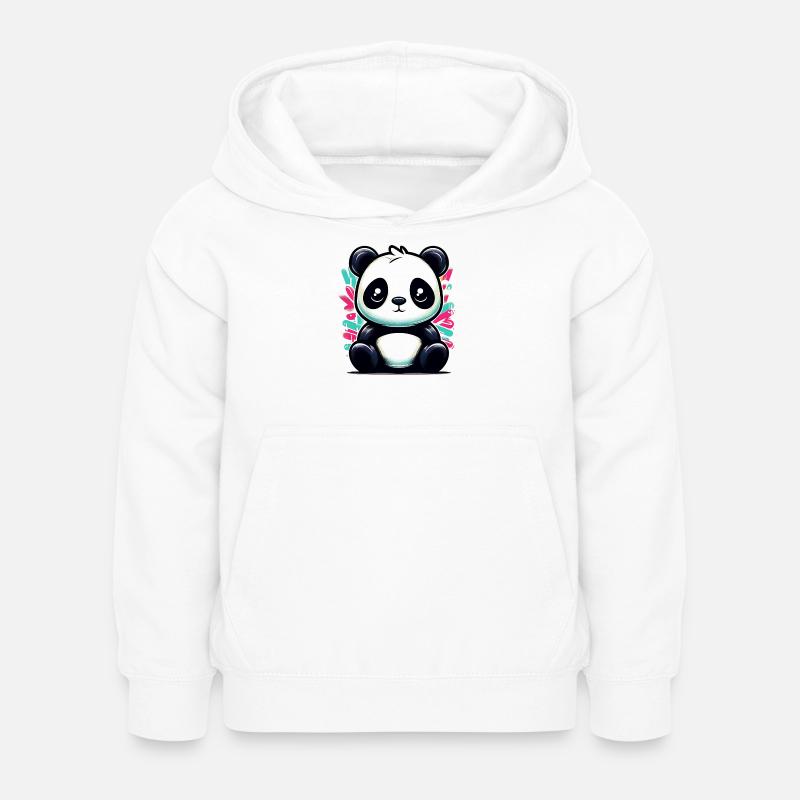 Panda - Sweat à capuche Enfant - blanc